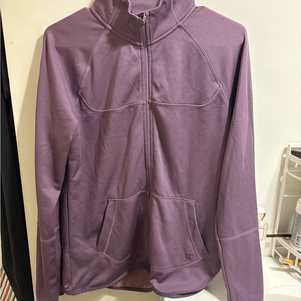 Champion Purple Full-Zip Long Sleeve Top